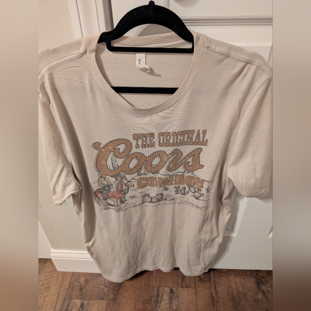 Bella Canvas "The Original Coors Cowboy"  T-Shirt in Cream